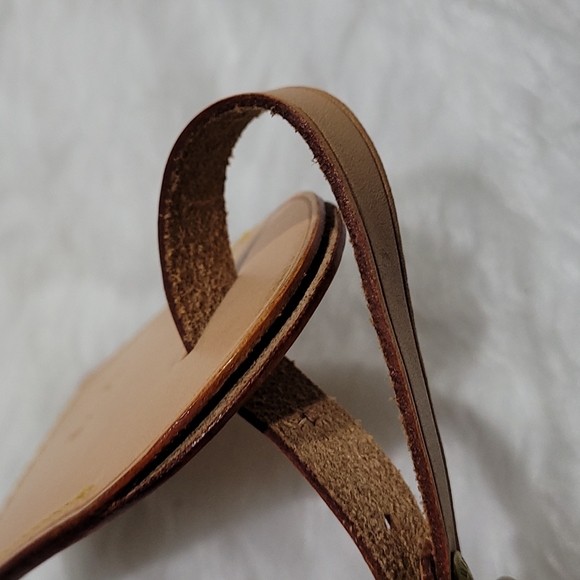 🤩 Louis Vuitton Name Tag Tan Leather  with Initials - Picture 7 of 16